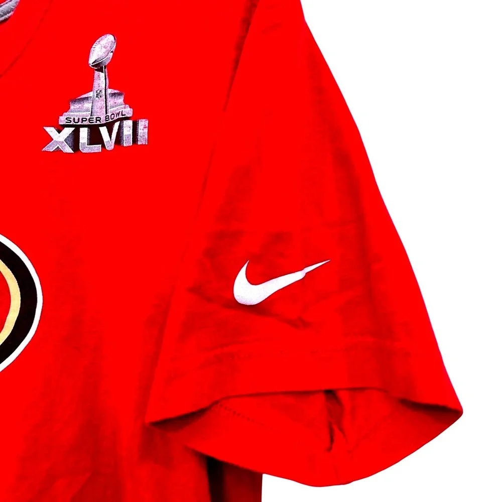 Nike Mens San‎ Francisco 49ers Colin Kaepernick Super Bowl XLVII T-Shirt Red S
